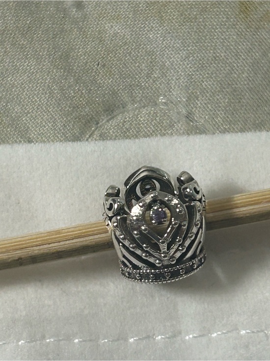 Pandora Jewelry - Pandora Silver Crown Charm with Clear Accents